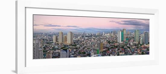 Elevated View of Skylines in a City, Makati, Metro Manila, Manila, Philippines-null-Framed Photographic Print