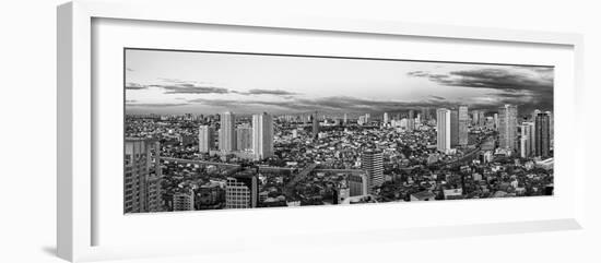 Elevated View of Skylines in a City, Makati, Metro Manila, Manila, Philippines-null-Framed Photographic Print