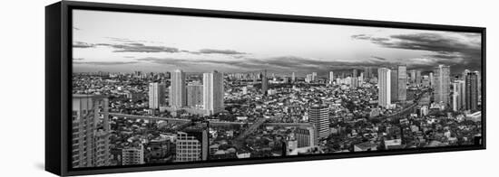 Elevated View of Skylines in a City, Makati, Metro Manila, Manila, Philippines-null-Framed Stretched Canvas