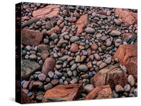 Elevated view of stones on the coast, Park Loop Road, Acadia National Park, Maine, USA-null-Stretched Canvas