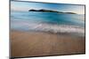 Elevated View of Surf on Beach at Sunset, Culebra Island, Puerto Rico-null-Mounted Photographic Print