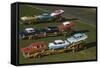 Elevated View of the 1954 Line of Ford Fairlaine Automobiles-Yale Joel-Framed Stretched Canvas