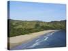 Elevated view of the beach in Bonete, Ilhabela Island, State of Sao Paulo, Brazil, South America-Karol Kozlowski-Stretched Canvas