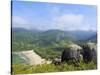 Elevated view of the beach in Bonete, Ilhabela Island, State of Sao Paulo, Brazil, South America-Karol Kozlowski-Stretched Canvas