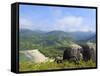 Elevated view of the beach in Bonete, Ilhabela Island, State of Sao Paulo, Brazil, South America-Karol Kozlowski-Framed Stretched Canvas