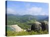 Elevated view of the beach in Bonete, Ilhabela Island, State of Sao Paulo, Brazil, South America-Karol Kozlowski-Stretched Canvas