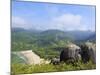 Elevated view of the beach in Bonete, Ilhabela Island, State of Sao Paulo, Brazil, South America-Karol Kozlowski-Mounted Photographic Print