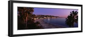 Elevated view of the beach, Laguna Beach, Orange County, California, USA-null-Framed Photographic Print