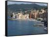 Elevated View of the Camogli from Hotel Cenobio Dei Dogi, Liguria, Italy-null-Framed Stretched Canvas