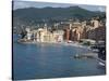 Elevated View of the Camogli from Hotel Cenobio Dei Dogi, Liguria, Italy-null-Stretched Canvas