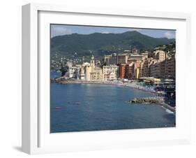 Elevated View of the Camogli from Hotel Cenobio Dei Dogi, Liguria, Italy-null-Framed Photographic Print