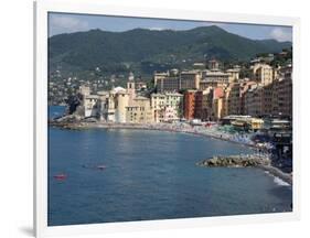 Elevated View of the Camogli from Hotel Cenobio Dei Dogi, Liguria, Italy-null-Framed Photographic Print