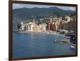 Elevated View of the Camogli from Hotel Cenobio Dei Dogi, Liguria, Italy-null-Framed Photographic Print