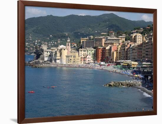 Elevated View of the Camogli from Hotel Cenobio Dei Dogi, Liguria, Italy-null-Framed Photographic Print