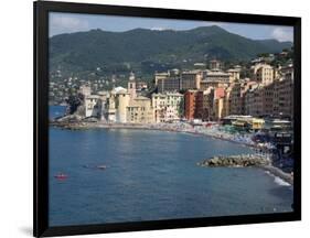 Elevated View of the Camogli from Hotel Cenobio Dei Dogi, Liguria, Italy-null-Framed Photographic Print