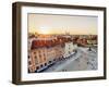 Elevated view of the Castle Square and Krakowskie Przedmiescie Street, Old Town, Warsaw, Masovian V-Karol Kozlowski-Framed Photographic Print