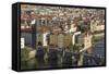 Elevated View of the Charles Bridge, UNESCO World Heritage Site, Prague, Czech Republic, Europe-Angelo Cavalli-Framed Stretched Canvas