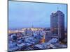 Elevated view of the City Centre with the characteristic building of the Radisson Hotel, Montevideo-Karol Kozlowski-Mounted Photographic Print