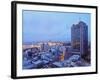 Elevated view of the City Centre with the characteristic building of the Radisson Hotel, Montevideo-Karol Kozlowski-Framed Photographic Print