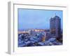 Elevated view of the City Centre with the characteristic building of the Radisson Hotel, Montevideo-Karol Kozlowski-Framed Photographic Print