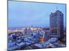 Elevated view of the City Centre with the characteristic building of the Radisson Hotel, Montevideo-Karol Kozlowski-Mounted Photographic Print