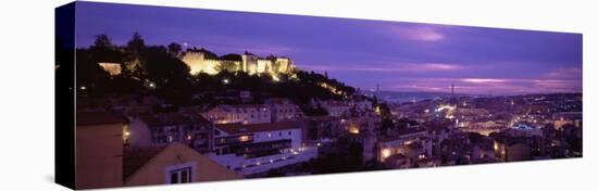 Elevated View of the City, Skyline, Cityscape, Lisbon, Portugal-null-Stretched Canvas