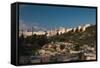 Elevated view of the city walls, Jerusalem, Israel-null-Framed Stretched Canvas