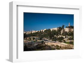 Elevated view of the city walls, Jerusalem, Israel-null-Framed Photographic Print