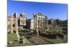 Elevated View of the Columns of the Temples of Saturn and Vespasian with Santi Luca E Martina-Eleanor Scriven-Mounted Photographic Print
