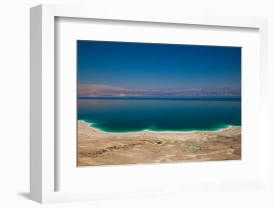 Elevated view of the Dead Sea, Metzoke Dragot, Israel-null-Framed Photographic Print