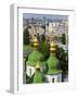 Elevated View of the Green Roof and Gold Domes of St. Sophia Cathedral, Kiev Ukraine-Gavin Hellier-Framed Photographic Print