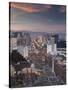 Elevated View of the Hotels and Casinos Along the Strip at Dusk, Las Vegas, Nevada, USA-Gavin Hellier-Stretched Canvas