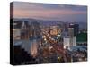 Elevated View of the Hotels and Casinos Along the Strip at Dusk, Las Vegas, Nevada, USA-Gavin Hellier-Stretched Canvas