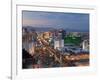 Elevated View of the Hotels and Casinos Along the Strip at Dusk, Las Vegas, Nevada, USA-Gavin Hellier-Framed Photographic Print