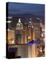 Elevated View of the Hotels and Casinos Along the Strip at Dusk, Las Vegas, Nevada, USA-Gavin Hellier-Stretched Canvas