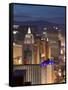 Elevated View of the Hotels and Casinos Along the Strip at Dusk, Las Vegas, Nevada, USA-Gavin Hellier-Framed Stretched Canvas