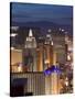 Elevated View of the Hotels and Casinos Along the Strip at Dusk, Las Vegas, Nevada, USA-Gavin Hellier-Stretched Canvas