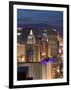 Elevated View of the Hotels and Casinos Along the Strip at Dusk, Las Vegas, Nevada, USA-Gavin Hellier-Framed Photographic Print