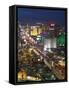 Elevated View of the Hotels and Casinos Along the Strip at Dusk, Las Vegas, Nevada, USA-Gavin Hellier-Framed Stretched Canvas