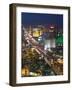 Elevated View of the Hotels and Casinos Along the Strip at Dusk, Las Vegas, Nevada, USA-Gavin Hellier-Framed Photographic Print