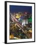 Elevated View of the Hotels and Casinos Along the Strip at Dusk, Las Vegas, Nevada, USA-Gavin Hellier-Framed Photographic Print