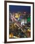 Elevated View of the Hotels and Casinos Along the Strip at Dusk, Las Vegas, Nevada, USA-Gavin Hellier-Framed Photographic Print