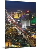 Elevated View of the Hotels and Casinos Along the Strip at Dusk, Las Vegas, Nevada, USA-Gavin Hellier-Mounted Photographic Print