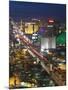 Elevated View of the Hotels and Casinos Along the Strip at Dusk, Las Vegas, Nevada, USA-Gavin Hellier-Mounted Photographic Print