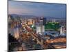 Elevated View of the Hotels and Casinos Along the Strip at Dusk, Las Vegas, Nevada, USA-Gavin Hellier-Mounted Photographic Print