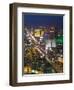 Elevated View of the Hotels and Casinos Along the Strip at Dusk, Las Vegas, Nevada, USA-Gavin Hellier-Framed Photographic Print