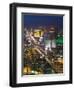 Elevated View of the Hotels and Casinos Along the Strip at Dusk, Las Vegas, Nevada, USA-Gavin Hellier-Framed Photographic Print