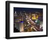 Elevated View of the Hotels and Casinos Along the Strip at Dusk, Las Vegas, Nevada, USA-Gavin Hellier-Framed Photographic Print