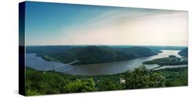 Elevated View of the Hudson River from Bear Mountain, Bear Mountain State Park-null-Stretched Canvas