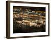 Elevated view of the Jemaa el-Fna at night, Marrakesh, Morocco-null-Framed Photographic Print